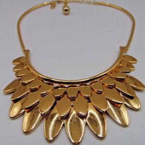 Kate Spade New York Fancy Flock Collar Gold Tone Statement Necklace